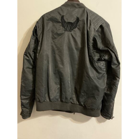 Harley Davidson Grey Riding Jacket Coat Double Zip Nylon Polyester Size 2XL - Picture 3 of 14